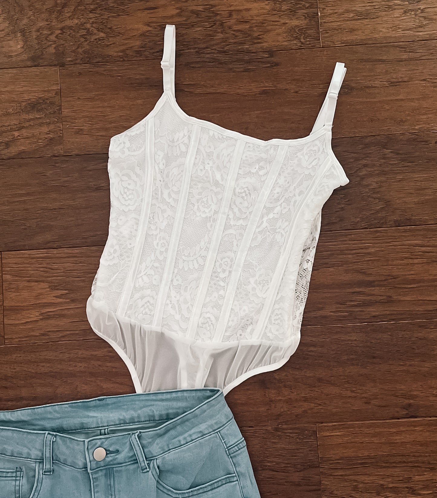 White Lace Bodysuit