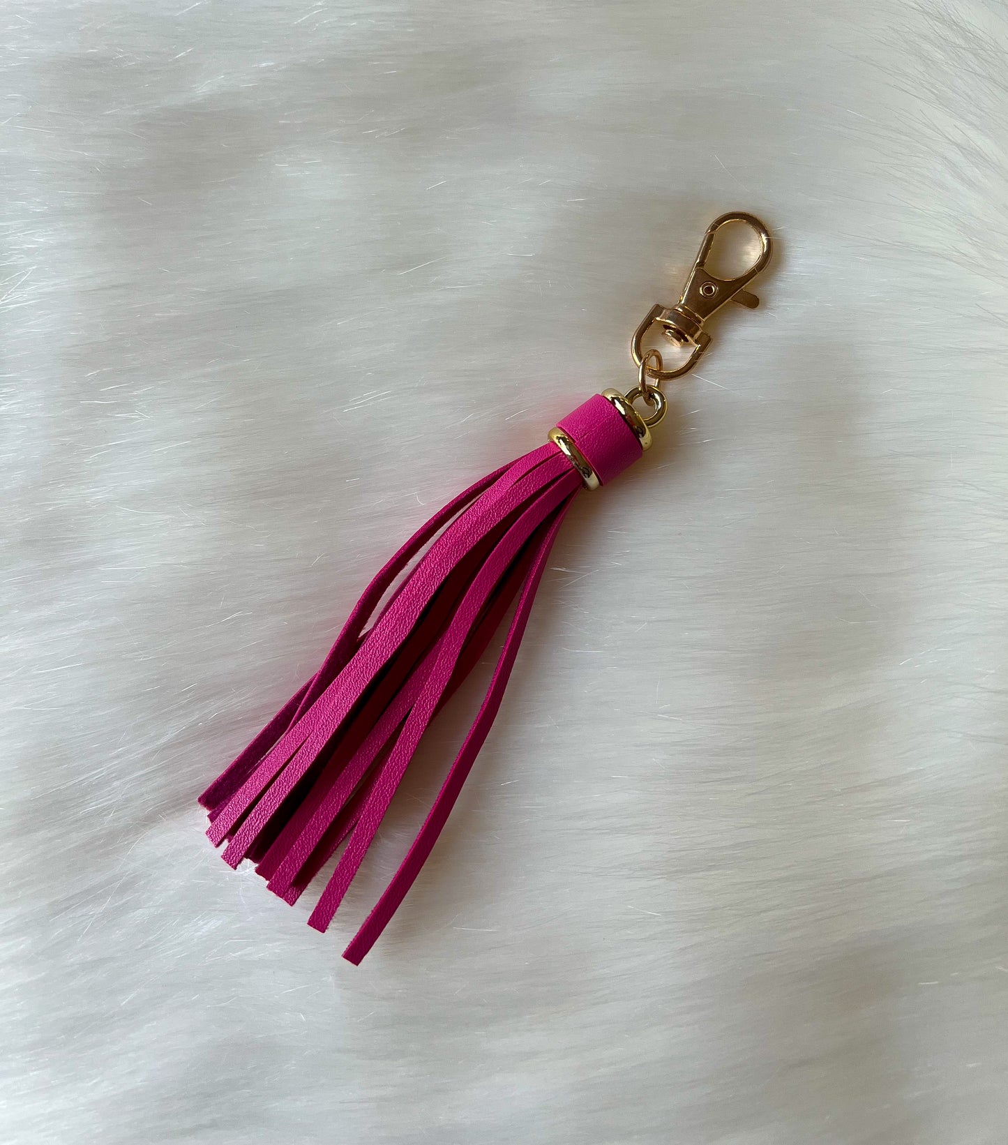 Pink Tassel Keychain