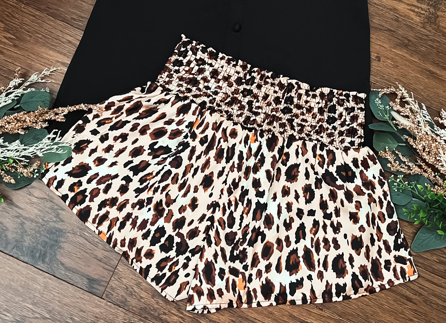Silky Leopard Shorts