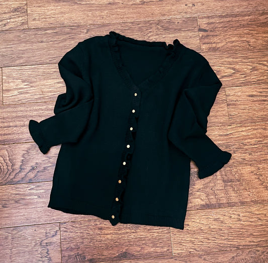 Sweetheart Black Cardigan