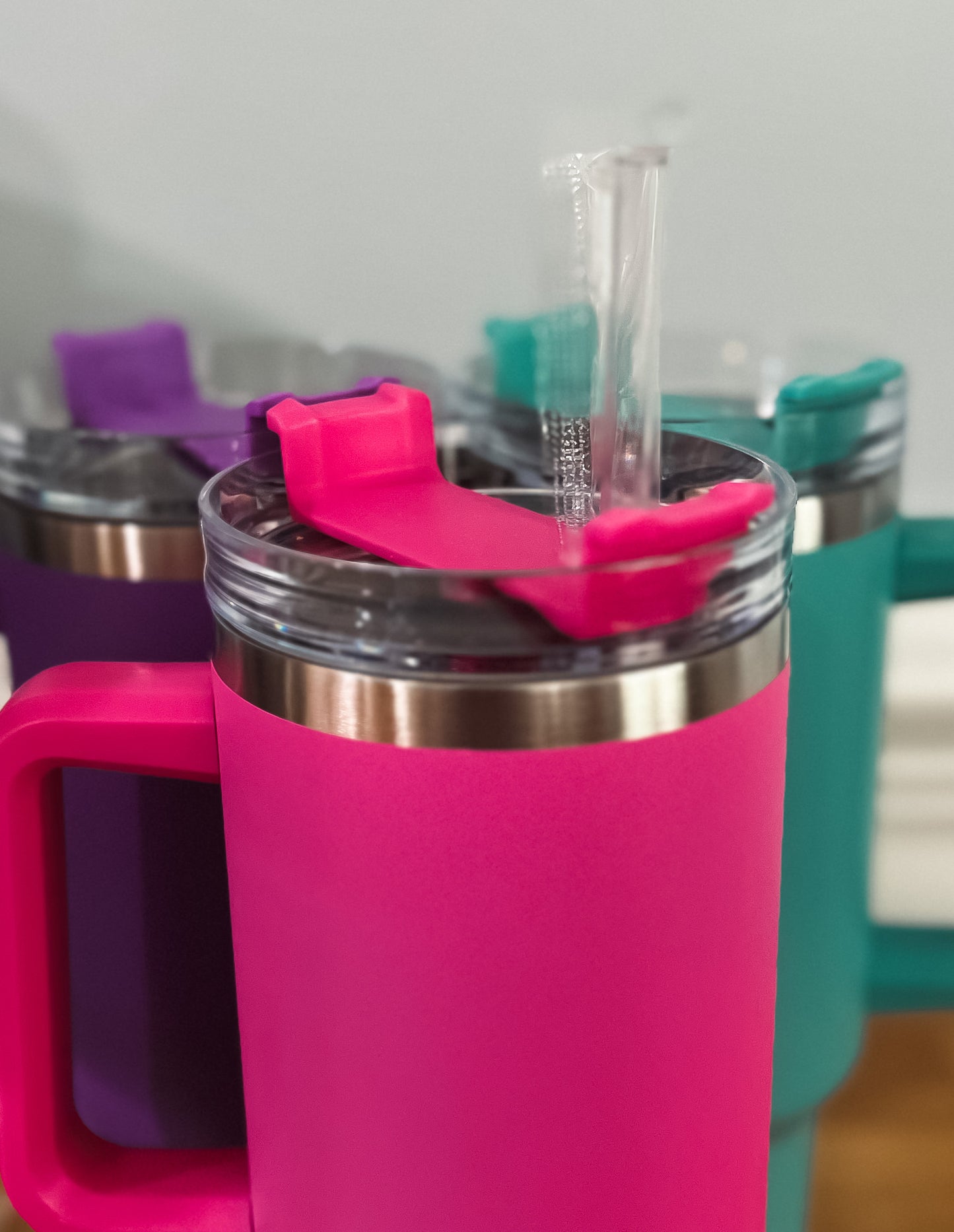 40oz Stainless Steel Tumbler with Straw