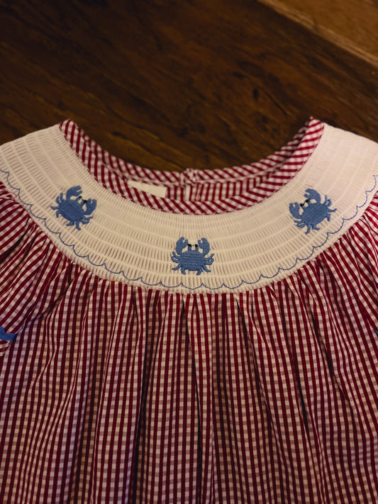 Smocked Crab Dress