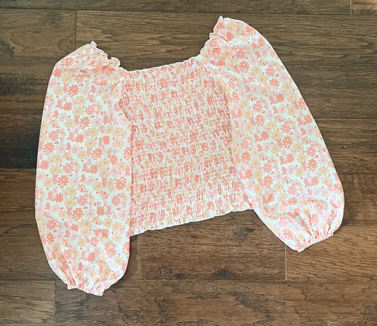 Sweet Floral Smock Top