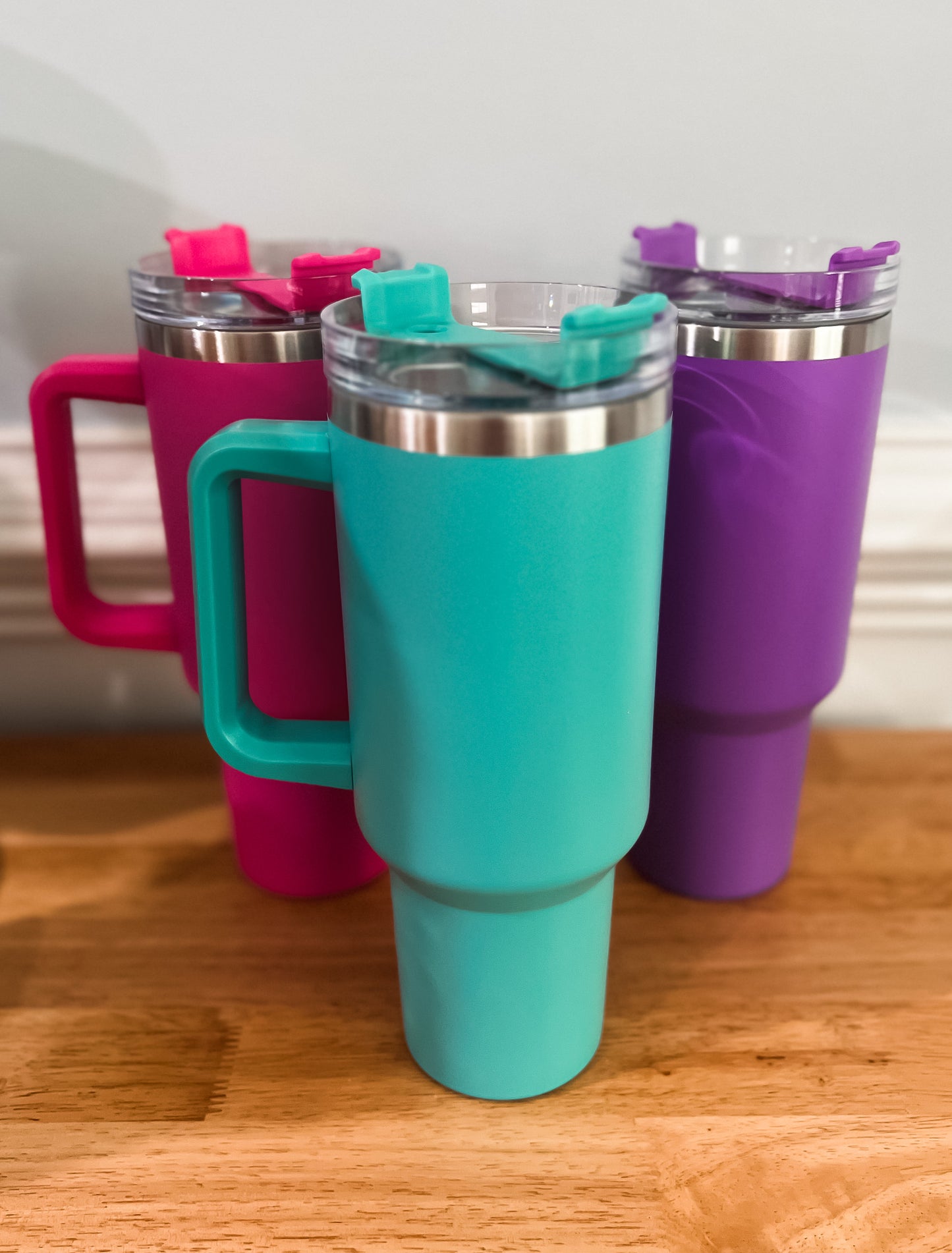 40oz Stainless Steel Tumbler with Straw