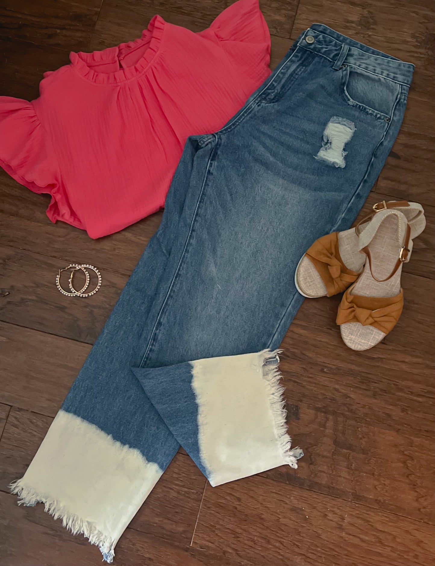 Bleached Dipped Jeans