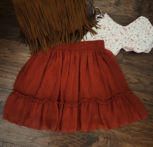 Sheer Puffed Mini Skirt