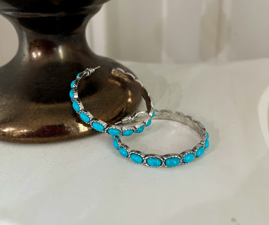 Turquoise Hoop Earrings