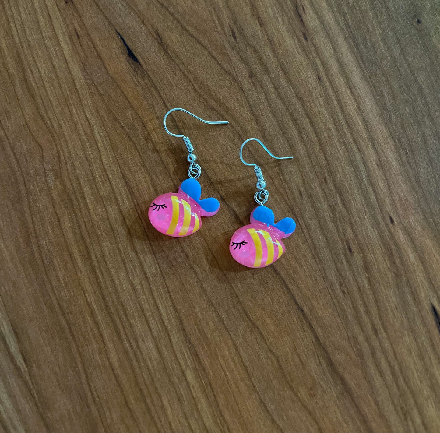 Pink Bumble Earrings