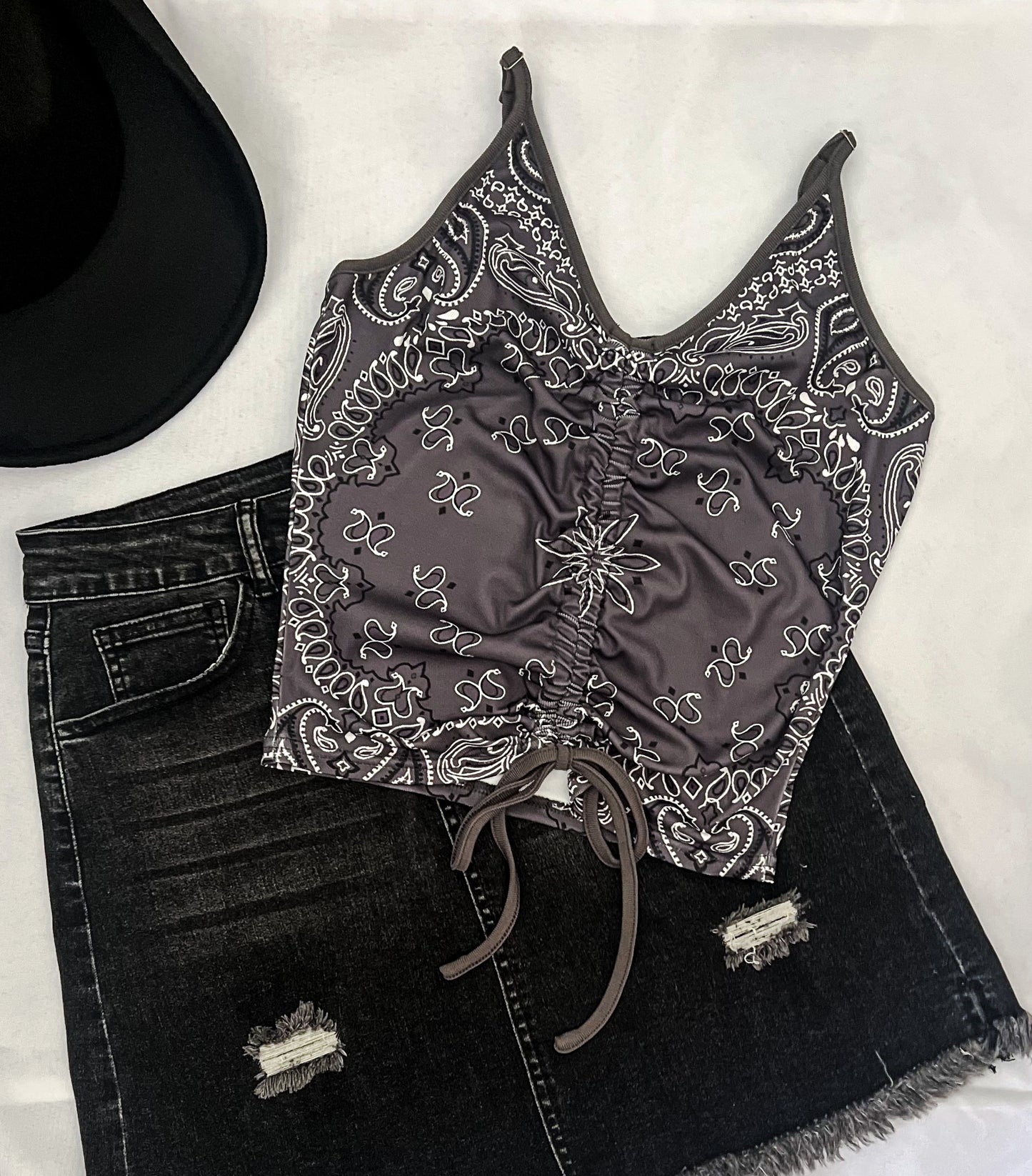 Ruched Bandana Crop