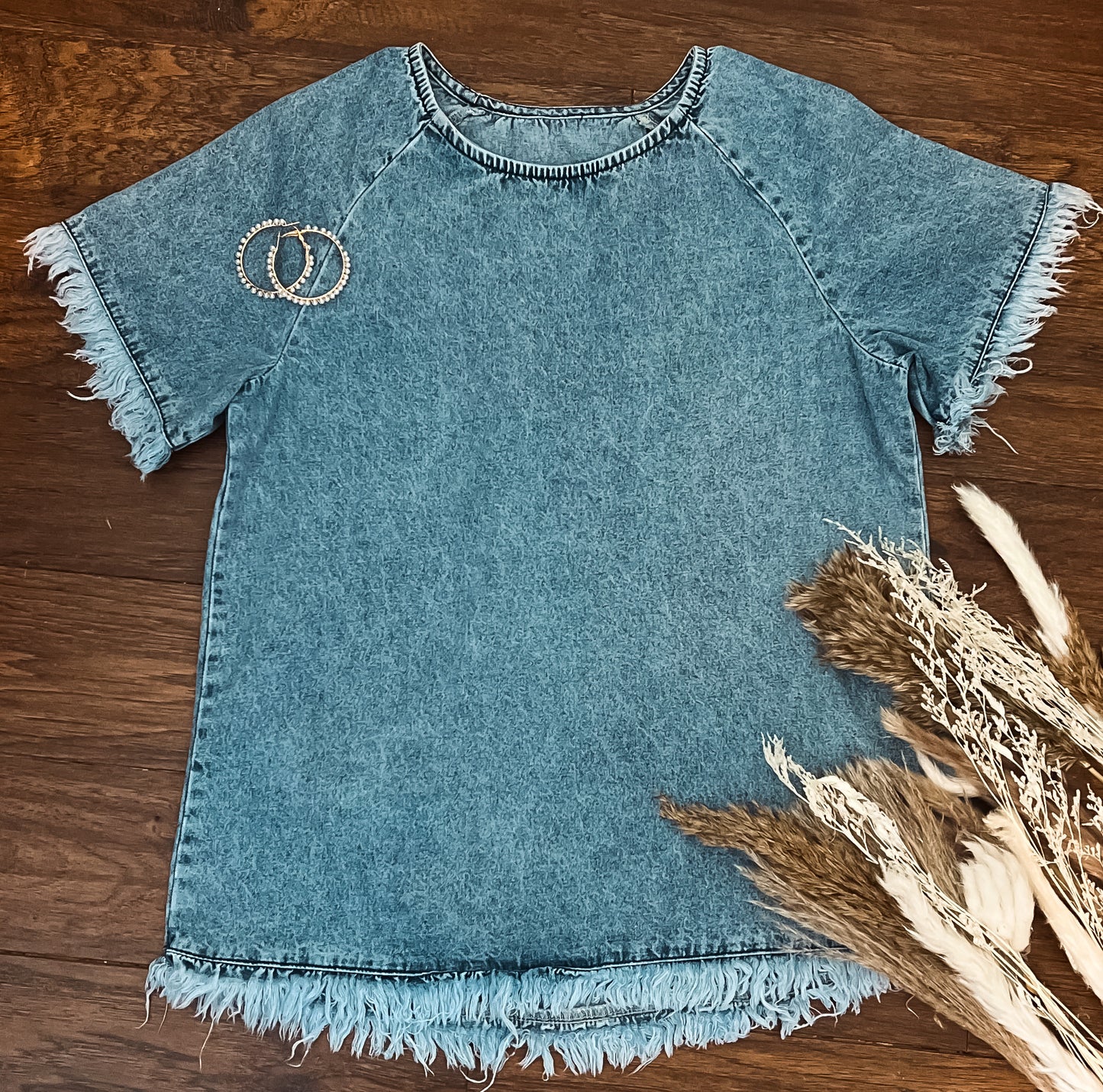 Fringe Denim Top