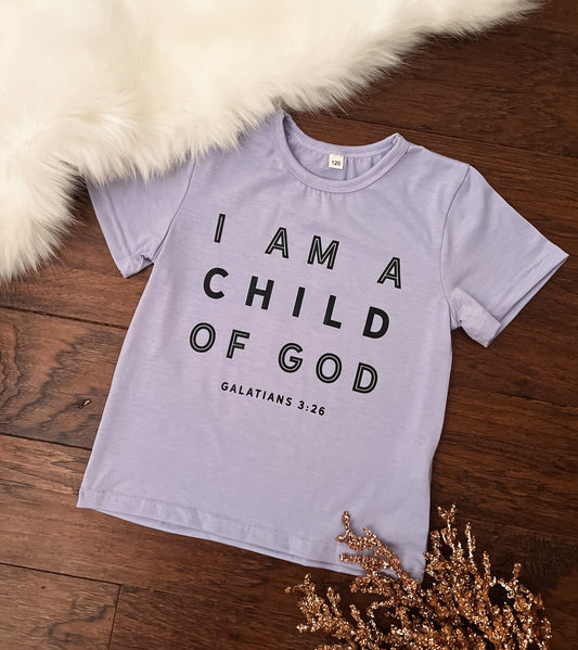 Lavender Child of God Mini Tee