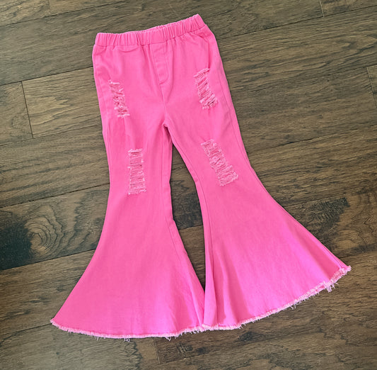 Mini Pink Flare Pants