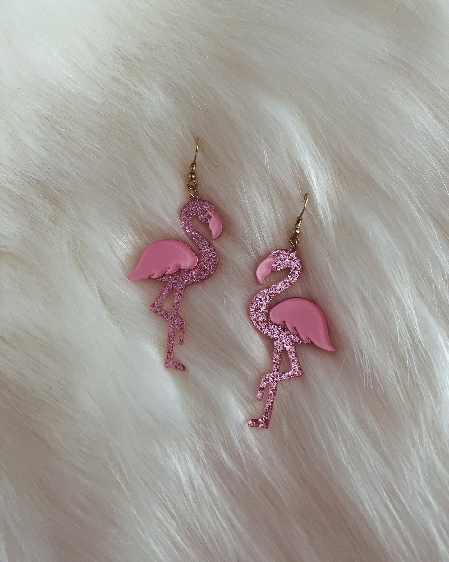 Shimmer Flamingo Earrings