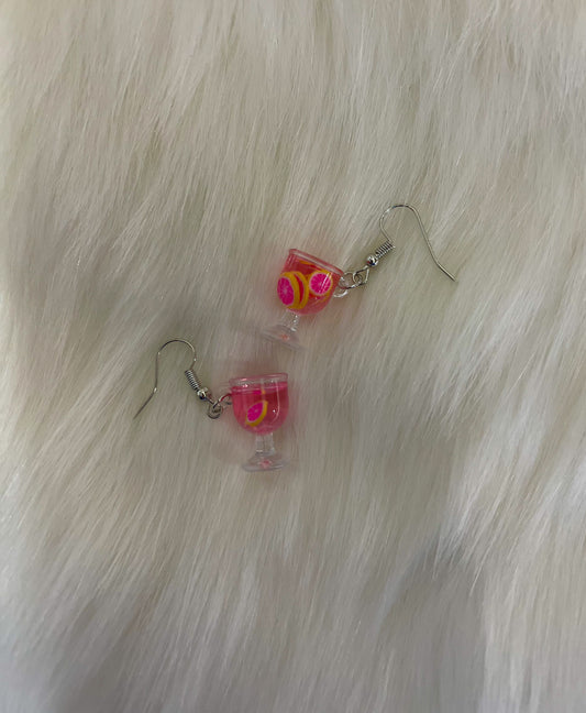 Grapefruit Drink Earrings