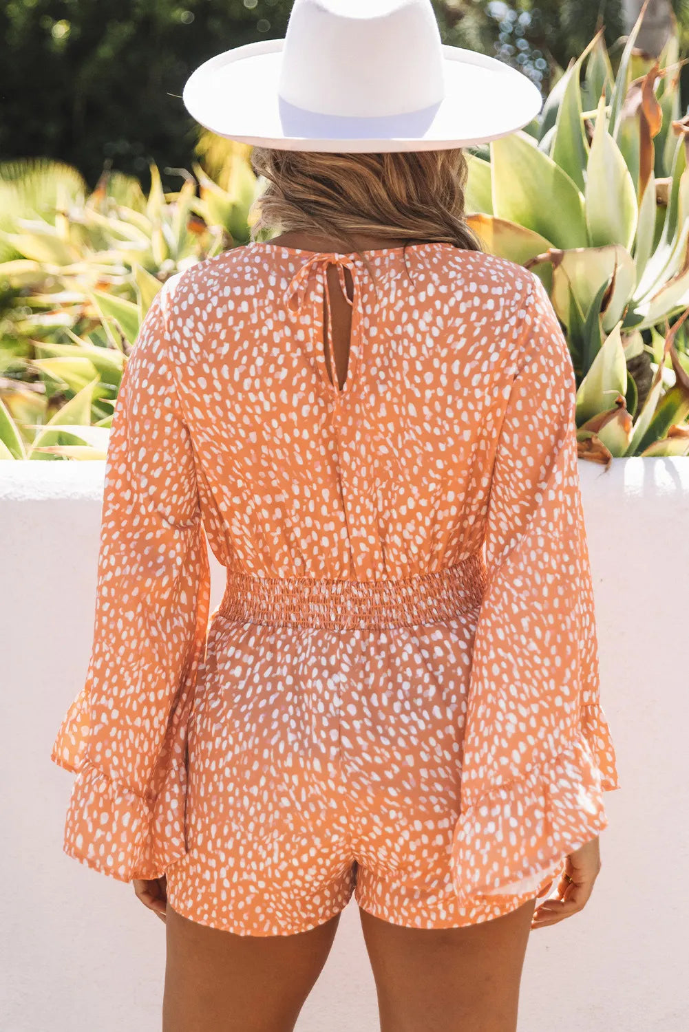 Orange Spotted Romper