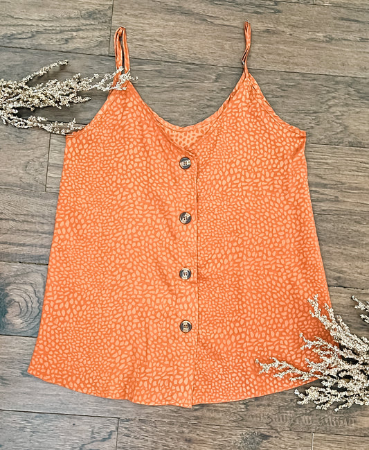 Orange Silky Tank