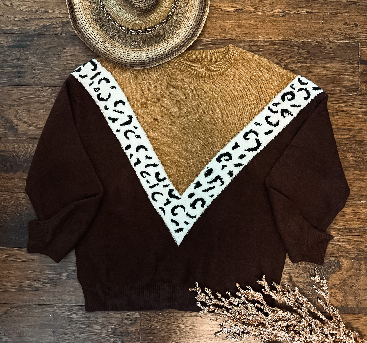 Leopard Geo Sweater