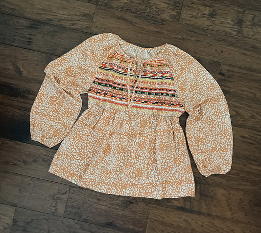 Orange Woven Top