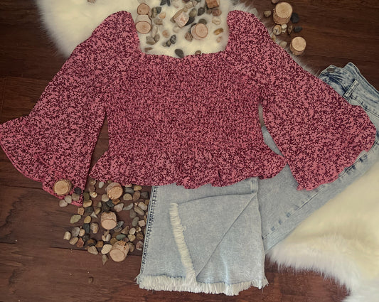 Bell Sleeve Crop