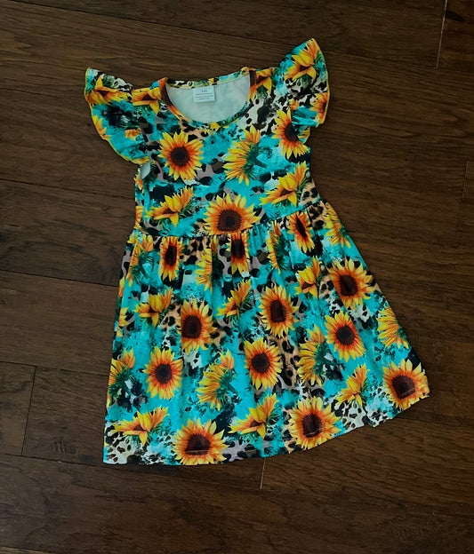 Sunflower Leopard Mini Dress