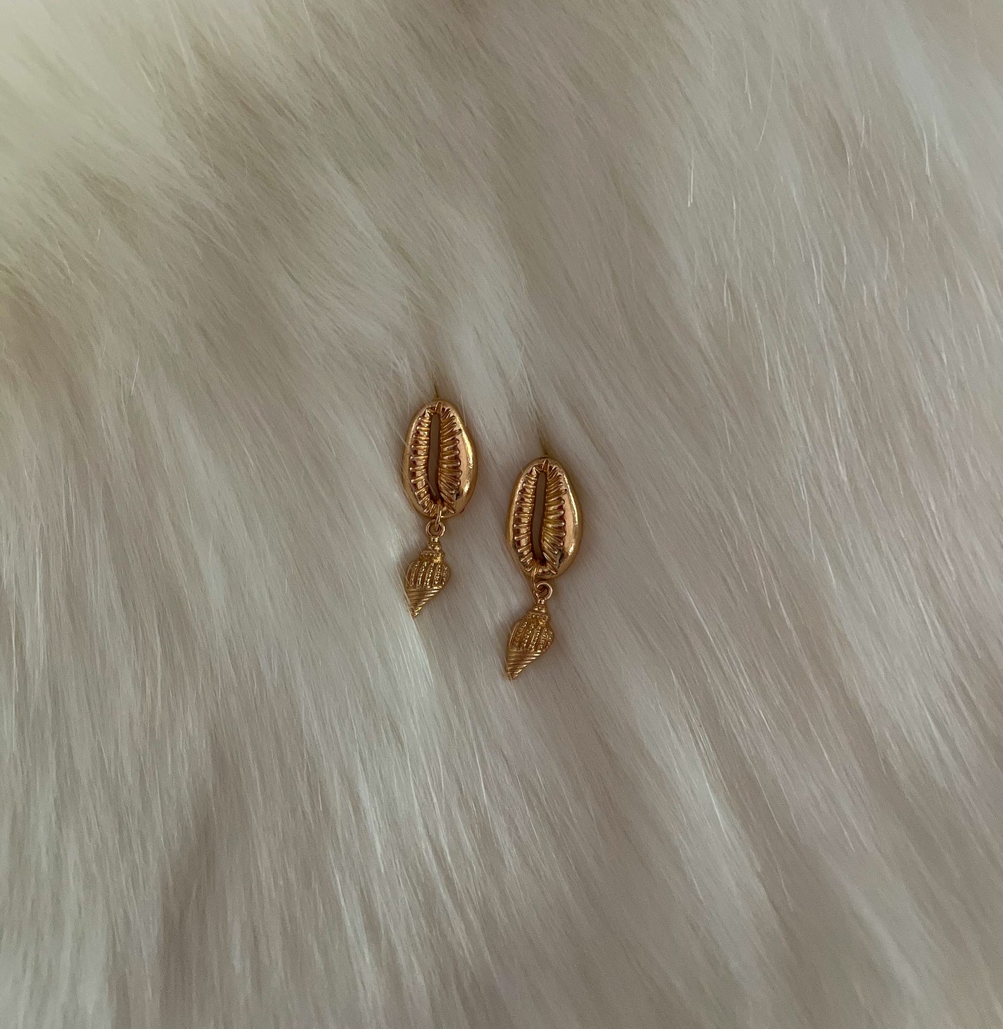 Golden Seashell Earrings