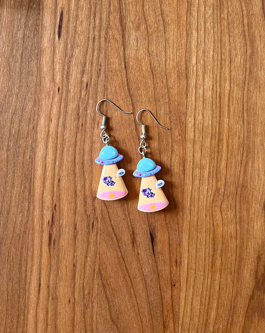 Abducted Cow Earrings