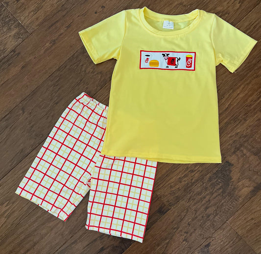 Embroidered Chick-Fil-A Boy's Outfit