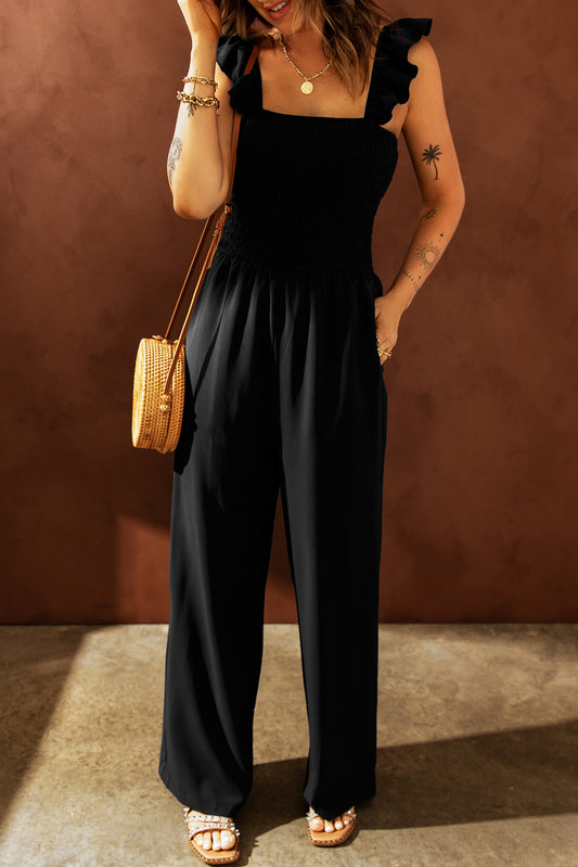 Black Smock Jumpsuit